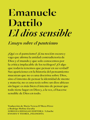 cover image of El dios sensible